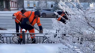 {Поддерживают порядок даже в морозы}