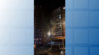 {Спасли людей на пожаре }