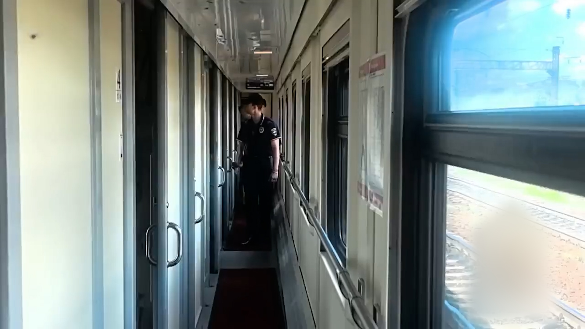 {Полиция в поездах }