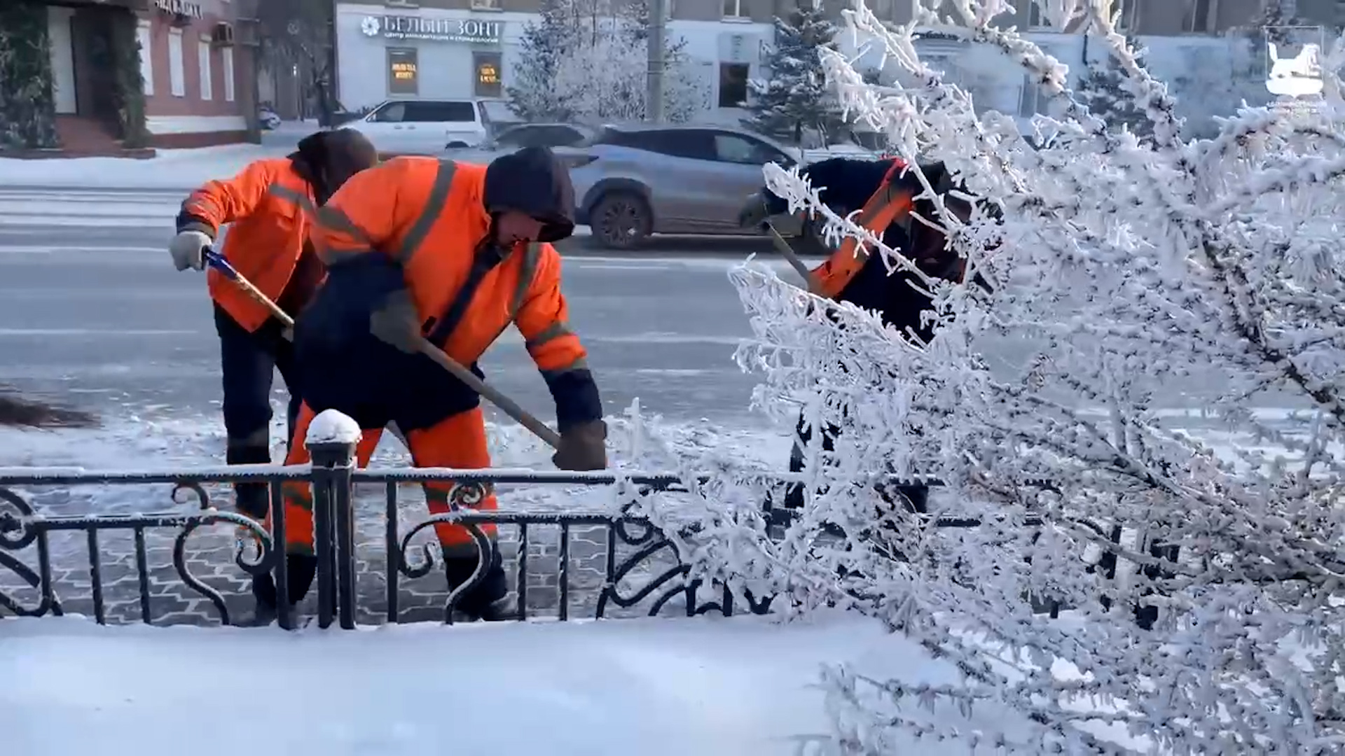 {Поддерживают порядок даже в морозы}