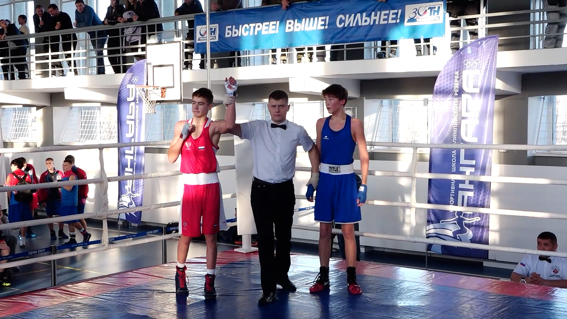 {Проводят турнир по боксу}